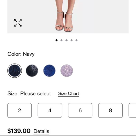 SL Fashion Navy Sewing Lace Formal Dress, 8 - Picture 3 of 9